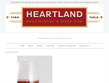 Tablet Screenshot of heartlandrestaurant.com